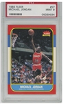 Michael Jordan 1986 Fleer Chicago Bulls Rookie Card #57 -- PSA Graded Mint 9